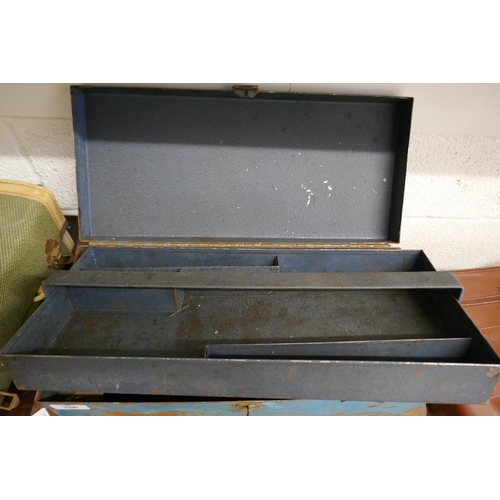 356 - Metal tool box and contents to include engineer tools