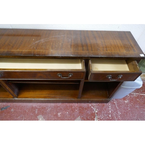 360 - Inlaid mahogany sideboard - Approx size: W: 153cm D: 31cm H: 84cm