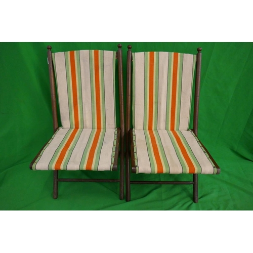 363 - Pair of Edwardian ocean liner deck chairs