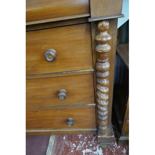 380 - Scottish mahogany chest of 4 drawers - Approx size: W: 112cm D: 51cm H: 124cm