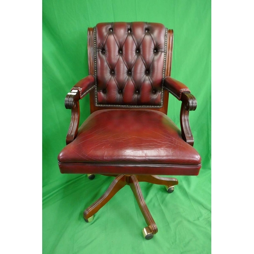 400 - Leather swivel office chair