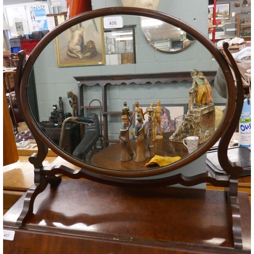 406 - Mahogany vanity mirror