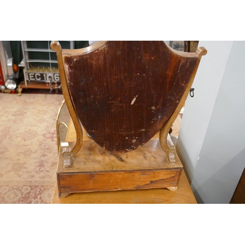 415 - Mahogany shield vanity mirror