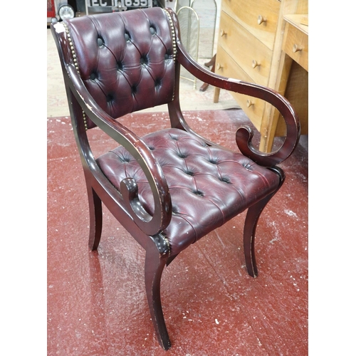 419 - Leather armchair