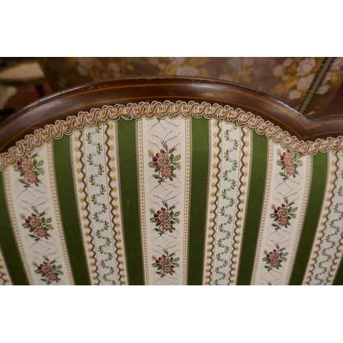 423 - Edwardian inlaid settee