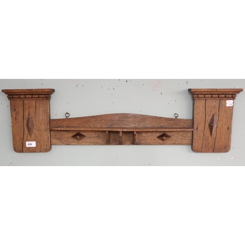 430 - Oak wall shelf