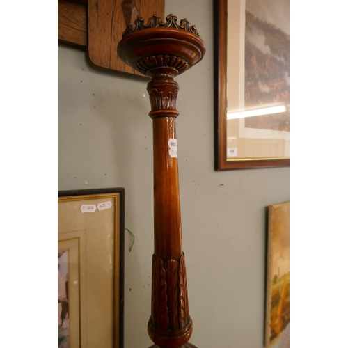 434 - Large carved candlestick