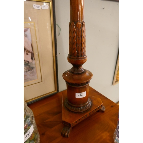 434 - Large carved candlestick