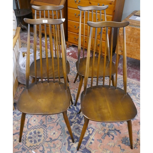 442 - Set of 4 high back Ercol dining chairs