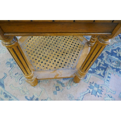 445 - Hexagonal glass top coffee table