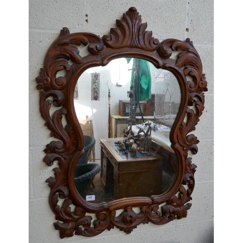 452 - Carved frame mirror