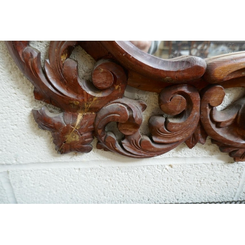 452 - Carved frame mirror