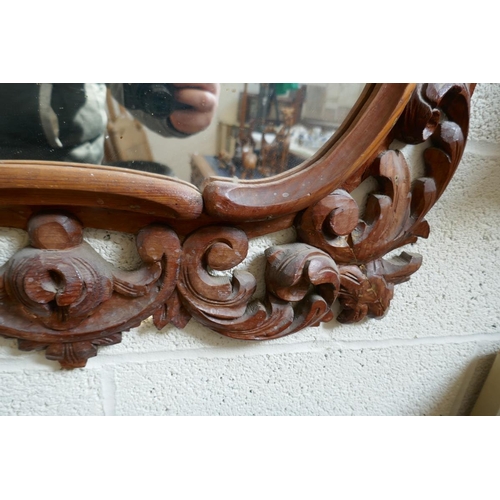 452 - Carved frame mirror