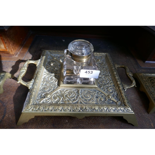 453 - Brass desk set