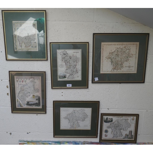 457 - Collection of framed maps