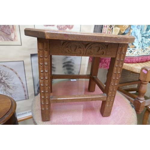 462 - Lloyd Loom occasional table together with 2 other tables