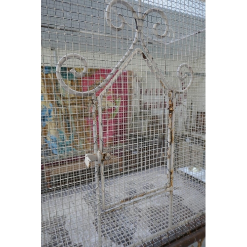 474 - Large antique wire work bird cage