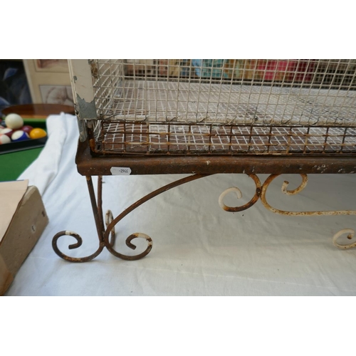 474 - Large antique wire work bird cage