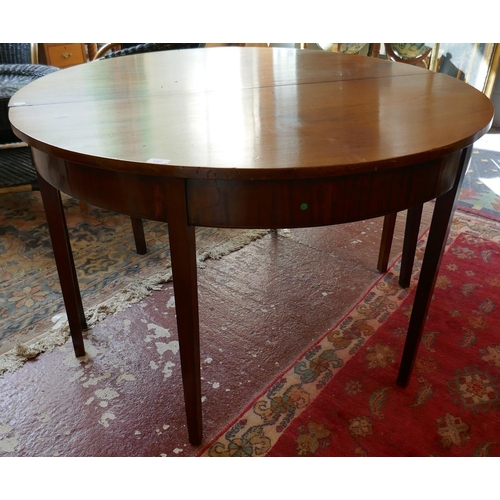 490 - Pair of demi-lune tables