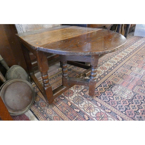 498 - Unusual antique oak chair with drop leaf front