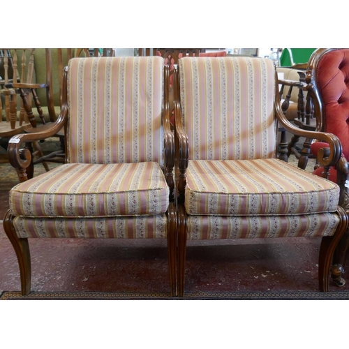 515 - Pair of Regency style armchairs