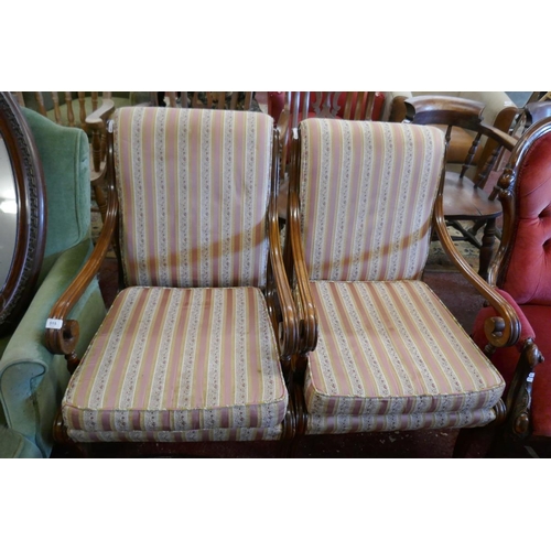 515 - Pair of Regency style armchairs