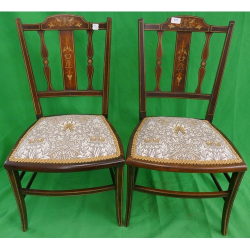 517 - Pair of inlaid chairs