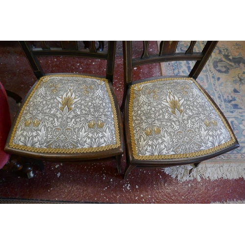 517 - Pair of inlaid chairs