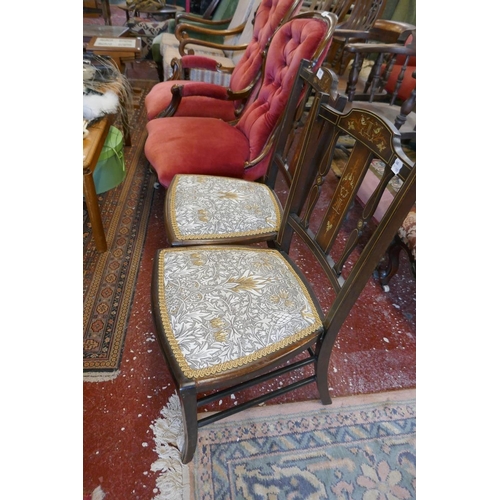 517 - Pair of inlaid chairs