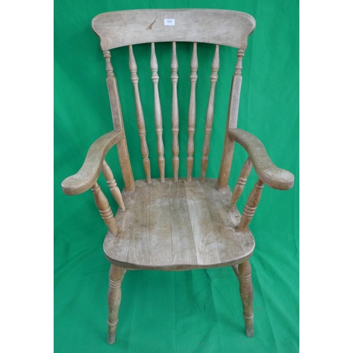 518 - Spindle back kitchen armchair 