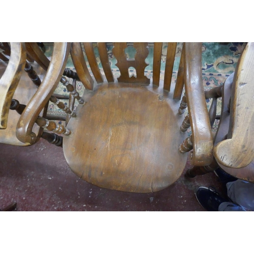 520 - Antique elm seated armchair