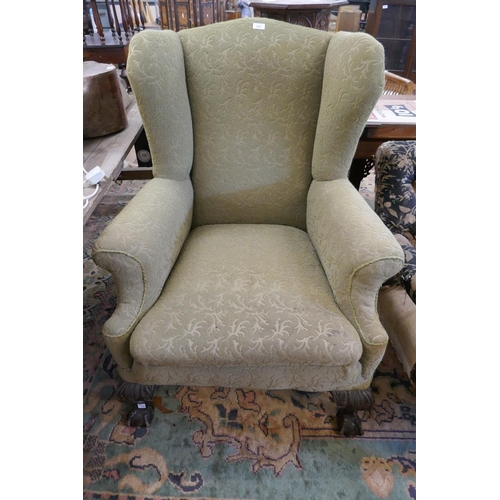 527 - Ball on claw wing armchair