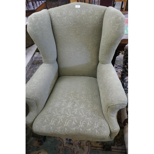 527 - Ball on claw wing armchair