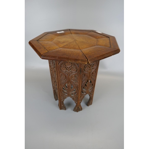 529 - Eastern carved coffee table