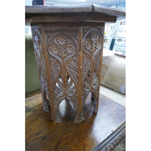 529 - Eastern carved coffee table