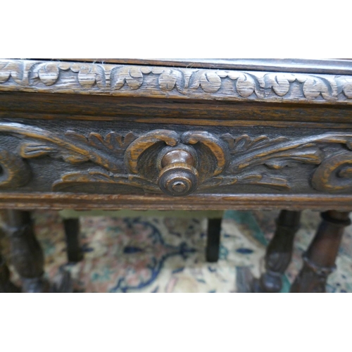 530 - Carved oak centre table