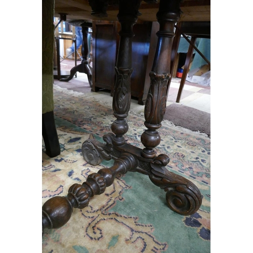 530 - Carved oak centre table