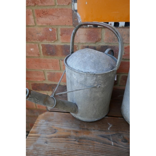 538 - 2 vintage galvanised watering cans