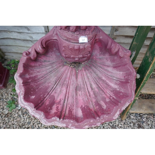 541 - Oriental garden water feature signed Henri - Approx H: 132cm