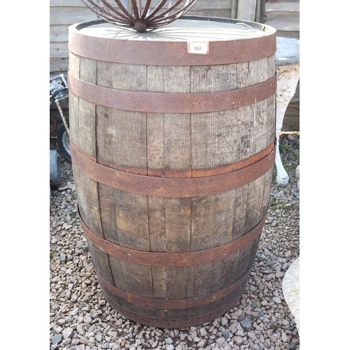 560 - Large oak cask