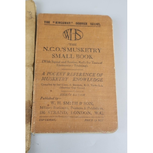 77 - 1916 NCO's musketry small book together with 1918 anti-aircraft manual