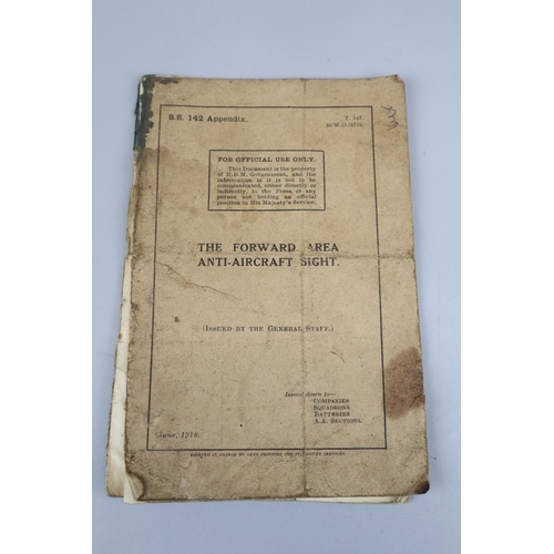 77 - 1916 NCO's musketry small book together with 1918 anti-aircraft manual