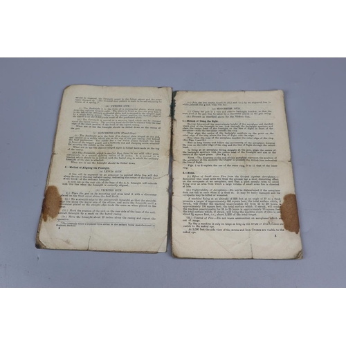 77 - 1916 NCO's musketry small book together with 1918 anti-aircraft manual