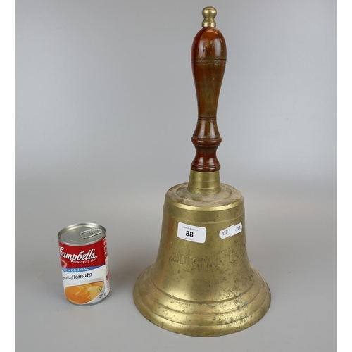 88 - Large brass captains table bell - Approx H: 39cm