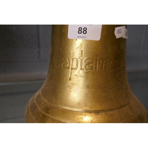 88 - Large brass captains table bell - Approx H: 39cm