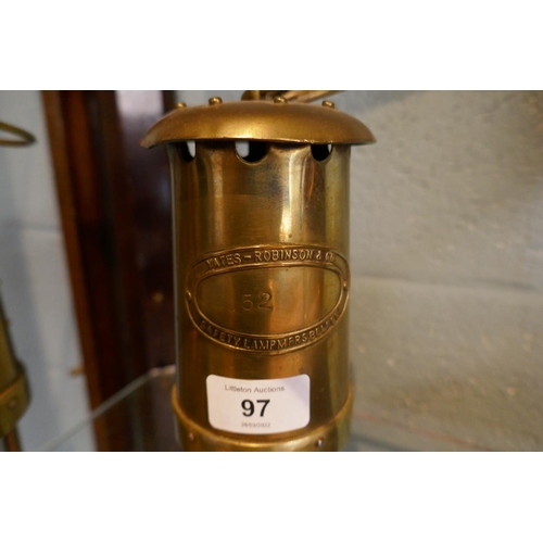 97 - 2 brass miners lamps