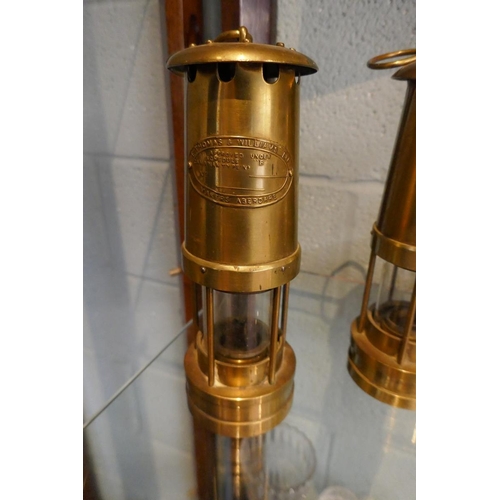 97 - 2 brass miners lamps