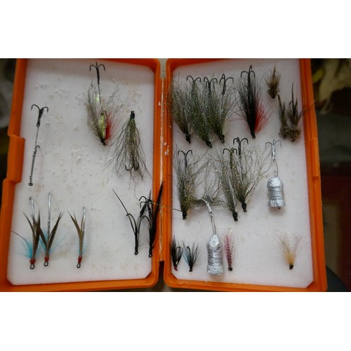 361 - Hardy fly rod #617 along with a large quantity of fly fishing tack to include System 2 reel and hand... 