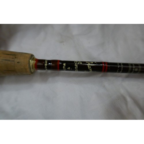 361 - Hardy fly rod #617 along with a large quantity of fly fishing tack to include System 2 reel and hand... 