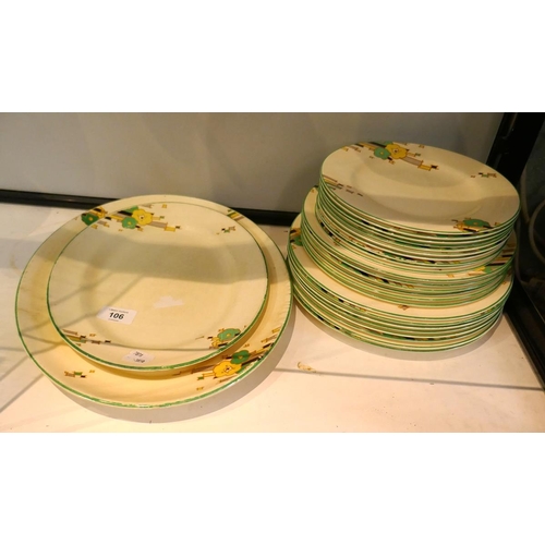 106 - Collection of Homeleigh ware Mayfair pattern plates